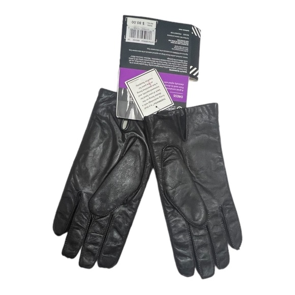 Isotoner Signature Men's Size L Leather Brown Gloves Smartouch Technology New - Picture 10 of 12